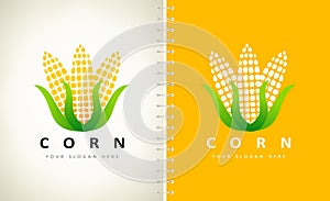 Ear of corn logo vector. Food design.